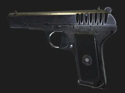 TT Pistol Low-poly 3D model