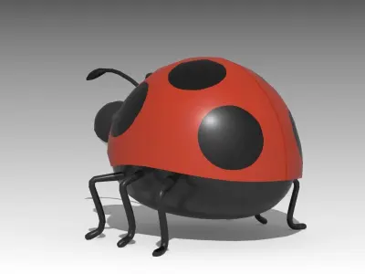 Ladybird Toon Animated Low-poly 3D model