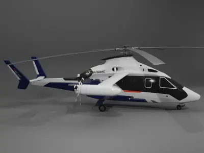 Airbus Helicopter Racer 3D Model 3D model