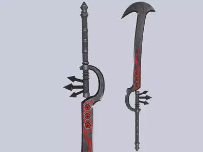 Demonic blade Low-poly 3D model order