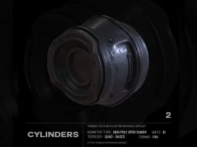 10 Cylinders SUBD 3D model