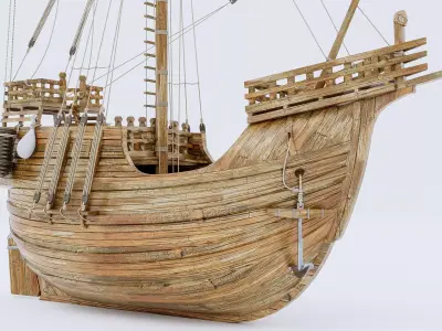 Sailboat 2 Low-poly 3D model