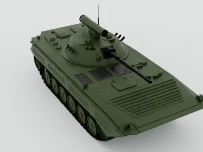 BMP-2 armoured tank Free 3D model