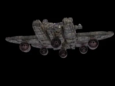 salina v2 Huge SciFi Spaceship 3D model