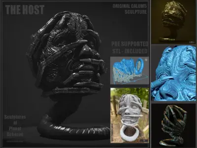 The Host alien head 3D print model