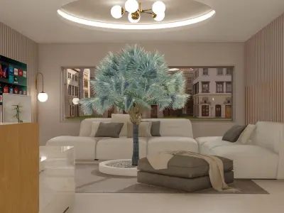 Modern Minimalist office Design 3D model