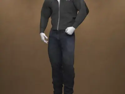 Casual Military Outfit for Genesis 9 3D model