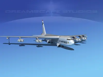 Boeing B-52C Stratofortress V03 3D model
