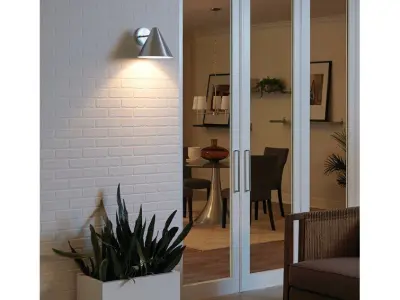 Dedmon Glass Outdoor Armed Sconce - 2 colour Free 3D model