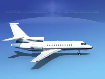 Dassault Falcon 900 V08 3D model