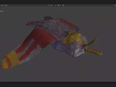 Paper mache kids art and craft painted bird 3d prop model 3D model