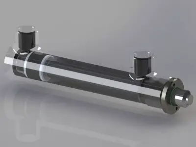Hydraulic Cylinder 25x16xl0mm 9 Sizes Free 3D model