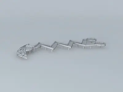 Bridge Dragon and Tiger Pagodas Free 3D model