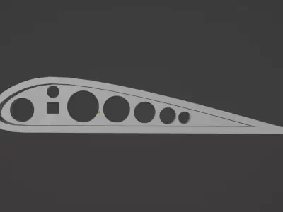 Plane Rib Airfoil Free 3D print model