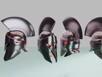 Spartan Helmet 3D model 3