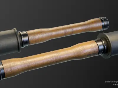 Stielhandgranate Model 24 Low-poly 3D model