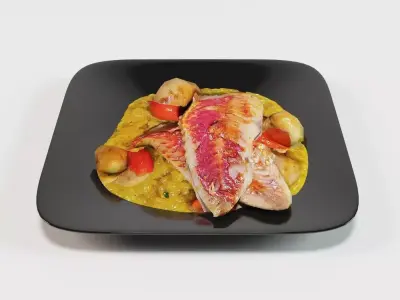 Konjac risotto  Low-poly 3D model