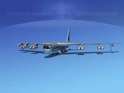 Boeing B-52C Stratofortress V07 3D model