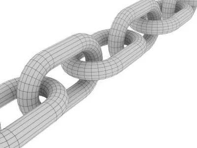 Simple Steel Chain model 3D model