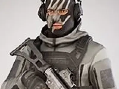 Casual Soldier 10 Low-poly 3D model