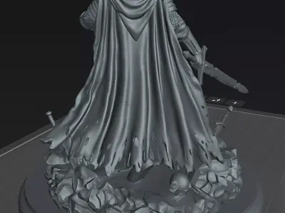Phantom King Wraith Dark Fantasy Resin Miniature STL 3D print model