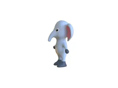 High-Quality 3D Cute Elephant for Games  Low-poly 3D model
