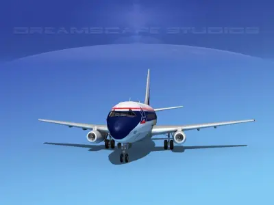 Boeing 737-100 Delta 3D model