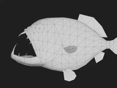 Fangtooth Low-poly 3D model