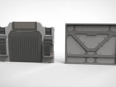 sci-fi Architecture kitbash 21 3D model