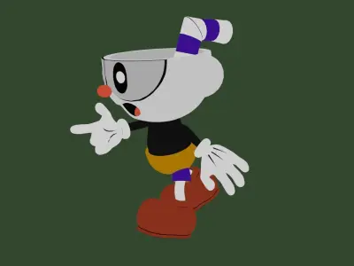 Mr Cup Low-poly 3D model