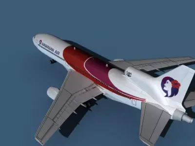 Lockheed L-1011-50 Hawaiian Air 3D model