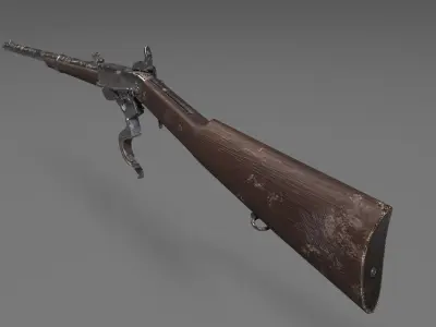 Burnside Carbine 1865 Low-poly 3D model