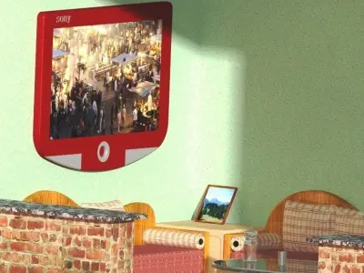 Salon living room with arches and furniture Free 3D model