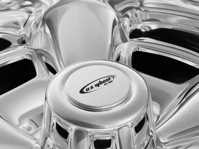 muscle car rim US Wheel Low-poly 3D model