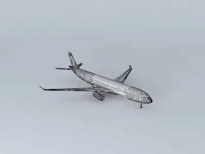 AirAtlanticOcean Airbus A330-200 with interior Free 3D model