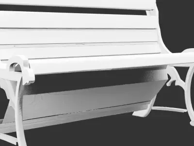 Vintage Park Bench for 3D print 3D model