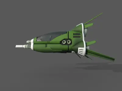 FIGHTER POD Low-poly 3D model