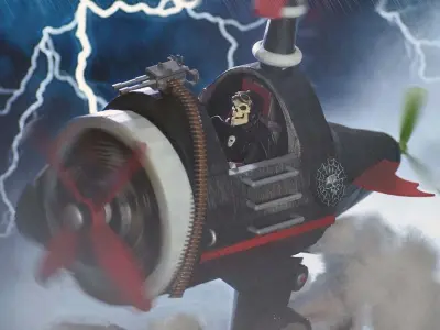 The Raven-Pulp Horror Themed Helicopter 3D print model