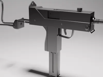 UZZI gun Free low-poly 3D model