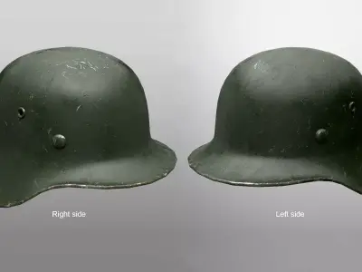 German M42 Stalhelm helmet PBR Textured Low-poly 3D model