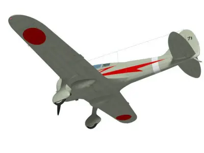 Nakajima Ki27 Nate Kou 3D model