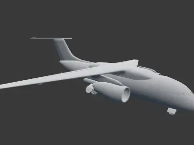 Antonov AN-148 Low-poly 3D model
