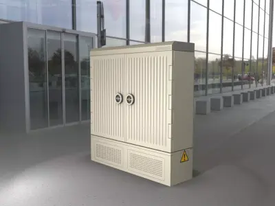 Electrical Distribution Cabinet 140 Low-poly 3D model