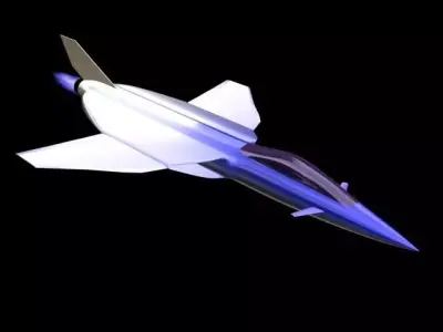 Space Plane Low-poly 3D model