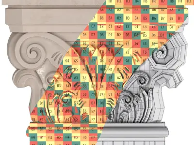 Classic facade element 3D model