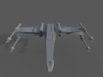 X-wing star wars x - fighter 3D model