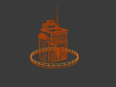 black friday low poly cyberbuild by cyberalex NEW YEAR SALE Free low-poly 3D model