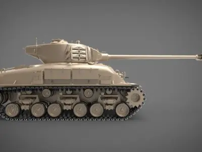 M50 sherman Tank  3D model