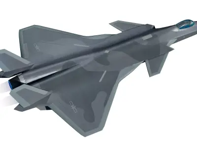 3D J-20 fighter j-20 J20 j-20 stealth fighter j-20 Weilong model 3D model