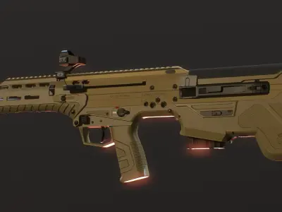 MDR-50 gun Low-poly 3D model